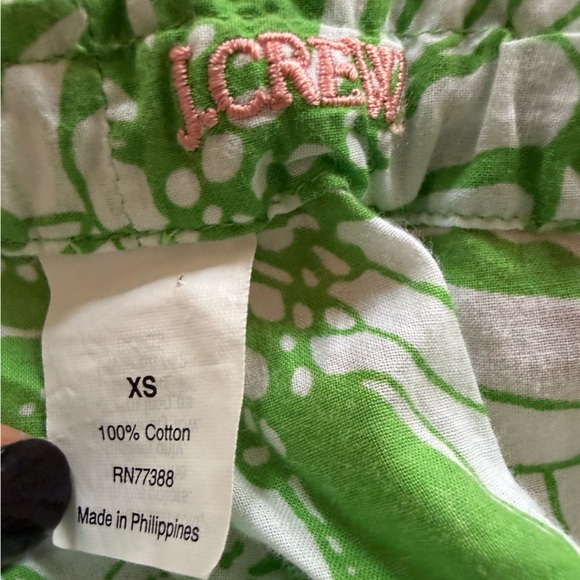 J. Crew 100% Cotton Women's Green Floral Pajama Pants - Picture 6 of 6